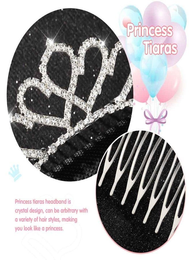 يان مشط شعر صغير مرصع بأحجار الراين من يان، فضي اللون، على شكل تاج صغير، مناسب للفتيات - Image 5